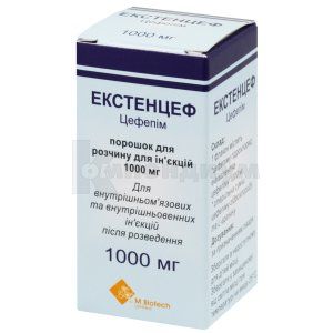 Экстенцеф порошок для приготовления инъекционного раствора, 1000 мг, флакон, № 1; M. Biotech Ltd.