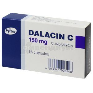 Далацин Ц капсулы, 150 мг, блистер, № 16; Pfizer Inc.