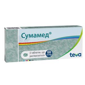 Сумамед® таблетки диспергируемые, 500 мг, блистер, № 3; Тева Украина