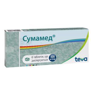 Сумамед® таблетки диспергируемые, 500 мг, блистер, № 6; Тева Украина
