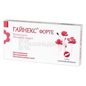 Гайнекс® форте суппозитории вагинальные, стрип, № 7; Гледфарм Лтд