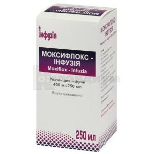 Моксифлокс-Инфузия раствор для инфузий, 400 мг, бутылка, 250 мл, № 1; Инфузия