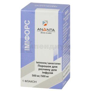 Имифорс порошок для раствора для инфузий, 500 мг + 500 мг, флакон, № 1; Ananta Medicare