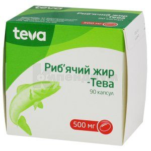 Рыбий жир-Тева капсулы, 500 мг, блистер, № 90; Тева Украина