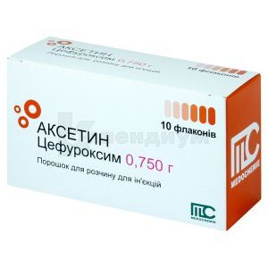 Аксетин порошок для приготовления инъекционного раствора, 0,75 г, флакон, № 10; Medochemie Ltd