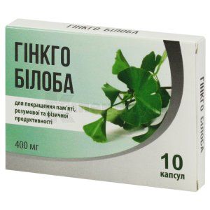 Гинкго Билоба капсулы, 400 мг, № 10; Biodeal Pharmaceuticals Private Limited