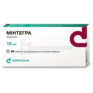 Минтегра таблетки, диспергируемые в ротовой полости, 15 мг, блистер, № 30; Дарница