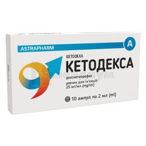 Кетодекса раствор для инъекций, 25 мг/мл, ампула, 2 мл, блистер в картонной коробке, блистер в карт. коробке, № 10; undefined