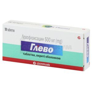Глево таблетки, покрытые оболочкой, 500 мг, № 10; Glenmark