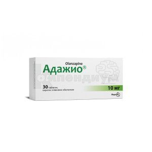 Адажио® таблетки, покрытые пленочной оболочкой, 10 мг, блистер, № 30; Фармак