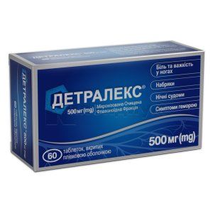 Детралекс таблетки, покрытые пленочной оболочкой, 500 мг, блистер, № 60; Servier