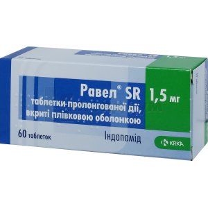 Равел® SR таблетки пролонгированного действия, 1,5 мг, блистер, № 60; KRKA d.d. Novo Mesto
