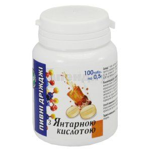 Пивные дрожжи с янтарной кислотой (Brewer's yeast with succinic acid)