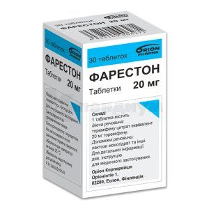Фарестон таблетки, 20 мг, флакон, № 30; Orion Corporation