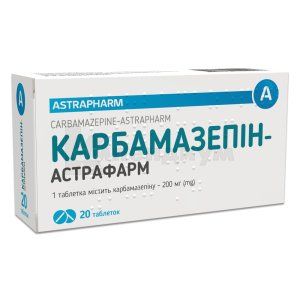Карбамазепин-Астрафарм таблетки, 200 мг, блистер, № 20; Астрафарм