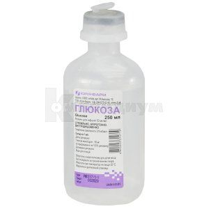 Глюкоза раствор для инфузий, 50 мг/мл, контейнер, 250 мл, № 1; Юрия-Фарм