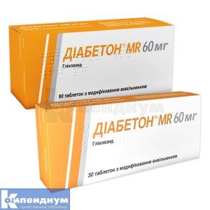 Диабетон MR 60 мг (Diabeton<sup>&reg;</sup> MR 60 mg)