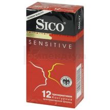 ПРЕЗЕРВАТИВИ "SICO SENSITIVE" контурні, із мастилом, із мастилом, № 12; ЦПР Продукціон