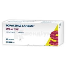 Торасемід Сандоз® таблетки, 200 мг, № 20; Sandoz