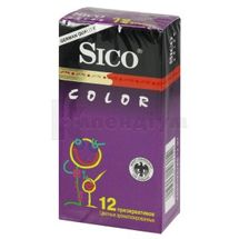 ПРЕЗЕРВАТИВИ "SICO COLOR" ароматизовані, кольоров., кольоров., № 12; ЦПР Продукціон