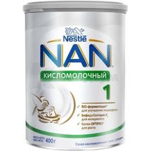 СУМІШ СУХА КИСЛОМОЛОЧНА "NAN КИСЛОМОЛОЧНИЙ 1" банка металева, 400 г, з народження, з народження, № 1; Нестле Україна