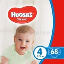 ПІДГУЗНИКИ ДИТЯЧІ ГІГІЄНІЧНІ HUGGIES CLASSIC medium-4, № 68; undefined