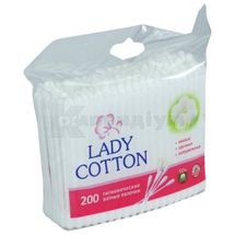 ВАТНІ ПАЛИЧКИ LADY COTTON пакет поліетиленовий, № 200; undefined