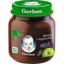 ПЮРЕ ФРУКТОВЕ ТМ "GERBER" "ЯБЛУКО І ЧОРНОСЛИВ" 130 г, для дітей від 6 місяців, для дітей від 6 місяців, № 1; Нестле Україна