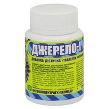 ФІТОКОНЦЕНТРАТ "ЕКОМЕД" "ДЖЕРЕЛО-I (IMMUNOXEL)" таблетки, № 60; Екомед