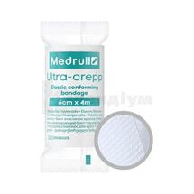 БИНТ МЕДИЧНИЙ ЕЛАСТИЧНО ФІКСУЮЧИЙ MEDRULL ULTRA-CREPP 4 м х 6 см, № 1; undefined