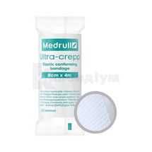 БИНТ МЕДИЧНИЙ ЕЛАСТИЧНО ФІКСУЮЧИЙ MEDRULL ULTRA-CREPP 4 м х 8 см, № 1; undefined