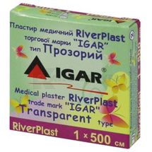 ПЛАСТИР МЕДИЧНИЙ RiverPlast торговой марки "IGAR" тип ПРОЗОРИЙ (на поліетиленовій основі) 1 см х 500 см, № 1; Ігар