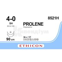 PROLENE 4/0, син., 90 см, +2 голки 26 мм колючі 1/2, +2 голки 26 мм колючі 1/2, № 1; Етікон, Інк.