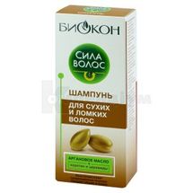 ШАМПУНЬ ДЛЯ СУХОГО ТА ЛАМКОГО ВОЛОССЯ серії "СИЛА ВОЛОССЯ" 215 мл; МНВО Біокон