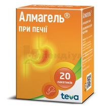 Алмагель® суспензія оральна, пакетик, 10 мл, № 20; Тева Україна