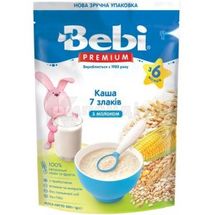 КАША СУХА МОЛОЧНА ШВИДКОРОЗЧИННА ДЛЯ ДИТЯЧОГО ХАРЧУВАННЯ тм "BEBI PREMIUM" "7 ЗЛАКІВ" 200 г, № 1; Droga Kolinska