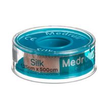 ЛЕЙКОПЛАСТИР МЕДИЧНИЙ В РУЛОНАХ MEDRULL "SILK" 1,25 см х 500 см, № 1; SIA Forans