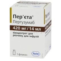 Пер'Єта® концентрат для розчину для інфузій, 420 мг/14 мл, флакон, № 1; Рош Україна