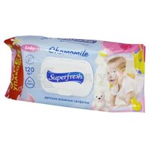 СЕРВЕТКИ ВОЛОГІ "SUPER FRESH" для дітей та мам, з вітамінним комплексом, з віт.компл., № 120; КПД