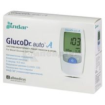 СИСТЕМА ДЛЯ ВИЗНАЧЕННЯ РІВНЯ ГЛЮКОЗИ В КРОВІ GlucoDr.auto™ AGM 4000 прилад, 25 тест смужок, авторучка для проколу, 10 ланцетів, авторучка д/проколу, 10 ланц., № 1; Олл Медікус Ко., Лтд.