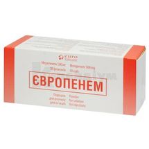 Європенем порошок для  приготування ін'єкційного розчину, 500 мг, флакон, № 10; Euro Lifecare