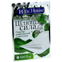 ПЛАСТИРЬ ЗНЕБОЛЮЮЧИЙ З МЕНТОЛОМ "ЦІЛЮЩА СИЛА" "H Dr House" 10 см х 15 см, перфорований, перфорований, № 1; Jiangsu Nanfang Medical Co., Ltd