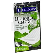 ПЛАСТИРЬ ЗНЕБОЛЮЮЧИЙ З МЕНТОЛОМ "ЦІЛЮЩА СИЛА" "H Dr House" 10 см х 18 см, перфорований, перфорований, № 1; Jiangsu Nanfang Medical Co., Ltd