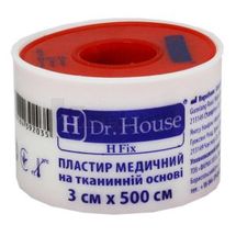 ПЛАСТИР МЕДИЧНИЙ "H Dr. House" 3 см х 500 см, пластикова котушка, на тканинній основі, на тканинній основі, № 1; undefined