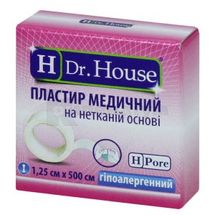 ПЛАСТИР МЕДИЧНИЙ "H Dr. House" 1,25 см х 500 см, коробка паперова, на нетканній основі, на неткан. основі, № 1; undefined