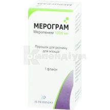 Мерограм порошок для розчину для ін'єкцій, 1000 мг, флакон, № 1; Ауробіндо Фарма
