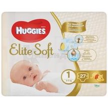 ПІДГУЗКИ ДИТЯЧІ ГІГІЄНІЧНІ HUGGIES ELITE SOFT размер 1 (3-5 кг), № 27; Кімберлі-Кларк Україна