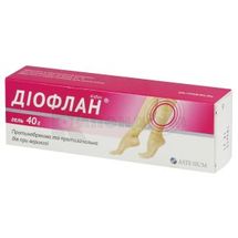 Діофлан® гель, 1000 од/г, туба, 40 г, в пачці, в пачці, № 1; Корпорація Артеріум