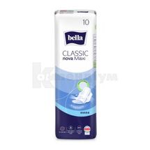 ПРОКЛАДКИ ЖІНОЧІ ГІГІЄНІЧНІ BELLA Classic Nova maxi drainette, з крильцями, з крильцями, № 10; Torunskie ZMO