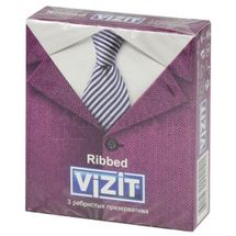 ПРЕЗЕРВАТИВИ ЛАТЕКСНІ "VIZIT" ribbed з кільцями, № 3; undefined